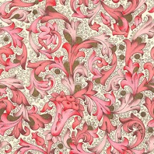 Traditional Florentine Print Paper in Pink Tones ~ Carta Fiorentina Italy
